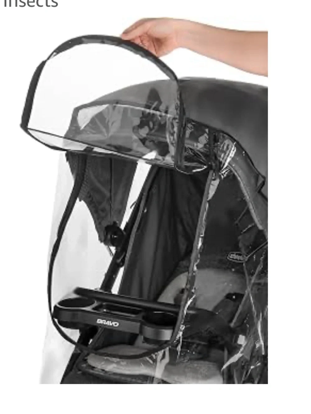 Premium Stroller Rain Cover Weather Shield, Easy in/Out Zipper, Universal Size,